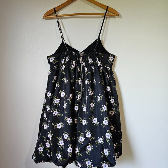 NWT FREE PEOPLE FLORAL IN A BUBBLE MINI DRESS OB1725278 SIZE L / 12 - Picture 2 of 16
